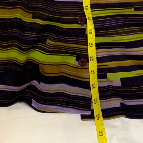 Vintage Morgan de Toi Button Down Geometric Striped Print Size XS-S - Picture 10 of 12